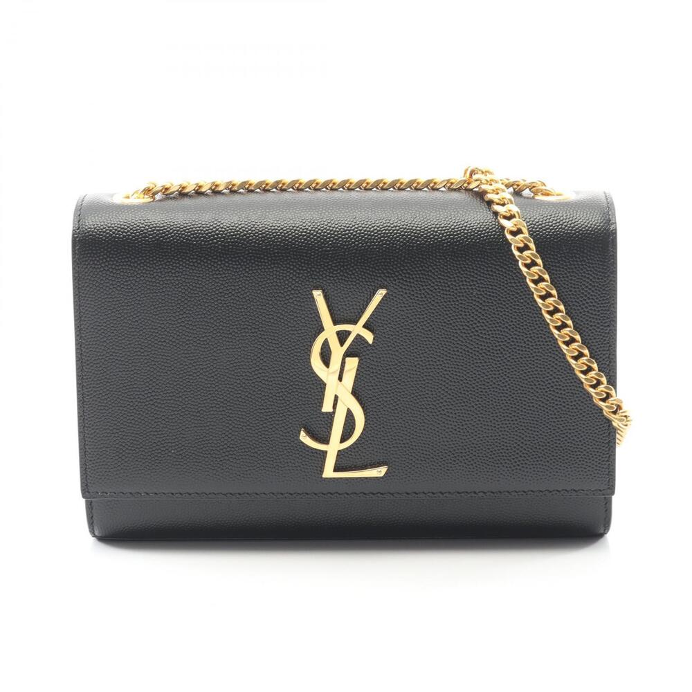 Saint Laurent Paris Kate Shoulder Bag Leather Black
